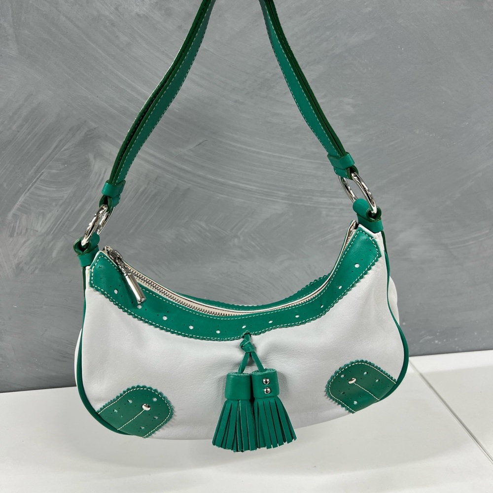 Burberry Green Brogue Hobo Shoulder Bag